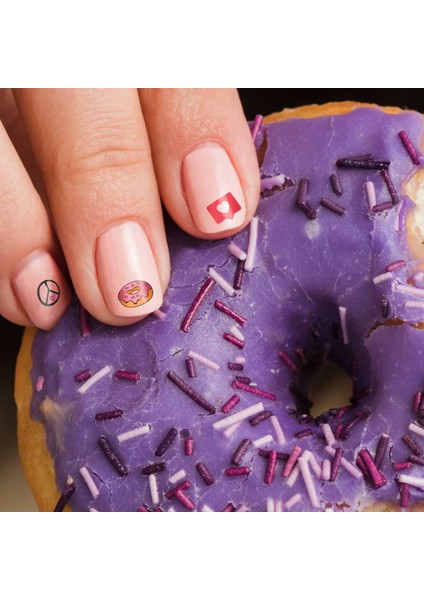 Donut Tırnak Dövmesi,tırnak Tattoo,nail Art ,tırnak Sticker
