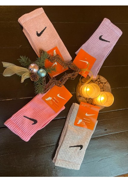 Ays Socks Boutique 4'lü Pamuklu Tenis Boy Renkli Kolej  Çorap