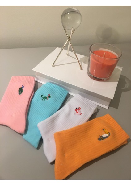 4'lü Unisex Desenli Kolej Çorap (Extra Soft)