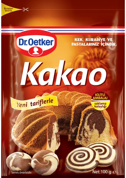 Dr.Oetker Kilitli Poşet Kakao 100 Gr