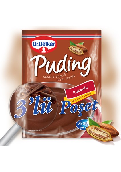 Dr.oetker Puding Kakaolu 3'lü 441 gr fiyatları