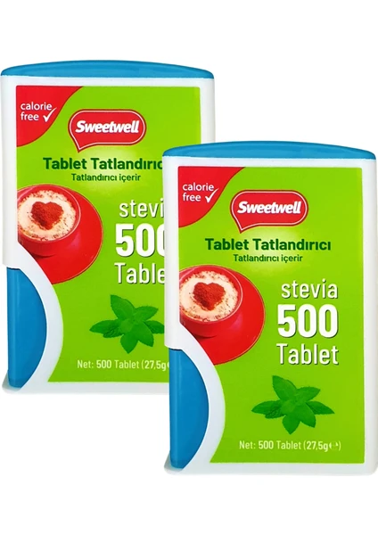 Stevia Tablet Tatlandırıcı 2 x 500 Tablet