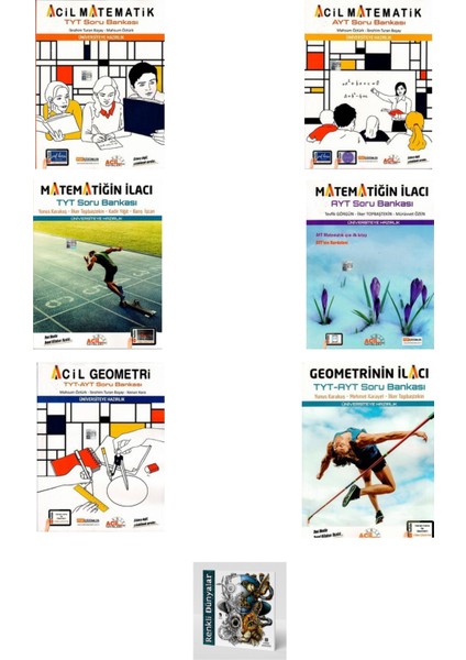 2023 TYT-AYT Matematik & Geometri Soru Bankası Seti 6 Kitap (Hediyeli)