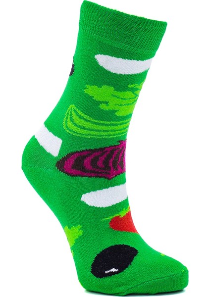 Salata Desenli Unisex Renkli Çorap 2 Çift fiyatları