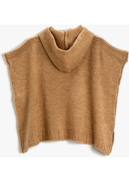 Basic Kapüşonlu Panço Cepli fiyatları