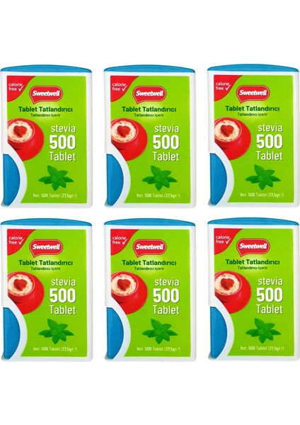 Stevia Tablet Tatlandırıcı 6 x 500 Tablet