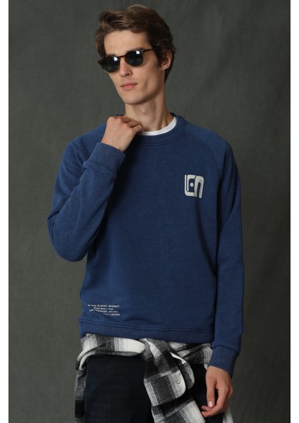 Owen Erkek Sweatshirt Açık Lacivert