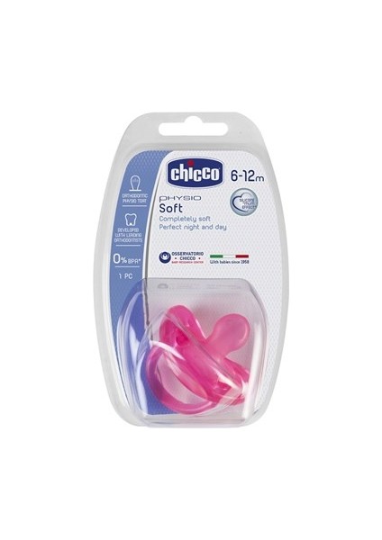Physio Soft Silikon Emzik 12 Ay Pembe
