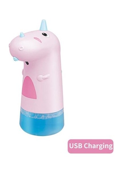 250 ml Taşınabilir Sevimli Dinozor Otomatik Sabunluk Çocuk Banyo Aksesuarları Dokunmadan Indüksiyon Köpük Kabarcık Eller İçin | Taşınabilir Sabunluk (Pembe) (Yurt Dışından)