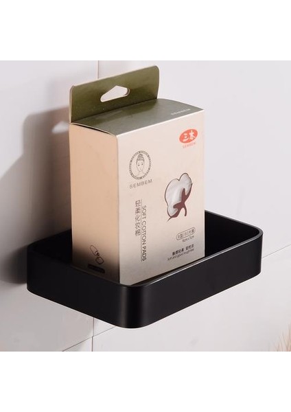 Sabunluk Depolama Tutucu Siyah Alüminyum Banyo Sabunluk Duş Duvara Monte Dekoratif Sabun Yemekleri Kutusu Sepeti Kare | Sabunluklar (Yurt Dışından) fırsatları
