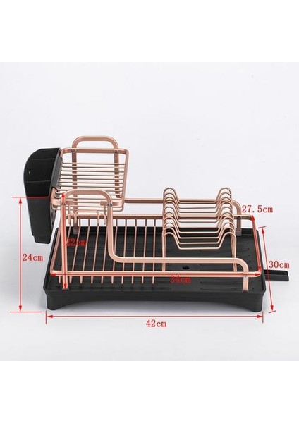 2 Katmanlı Alüminyum Standı Çanak Kurutma Raf Mutfak Organizatör Süzgeç Plaka Tutucu Çatal Saklama Raf Lavabo Aksesuarları Drenaj | Raflar ve tutucular (Yurt Dışından)