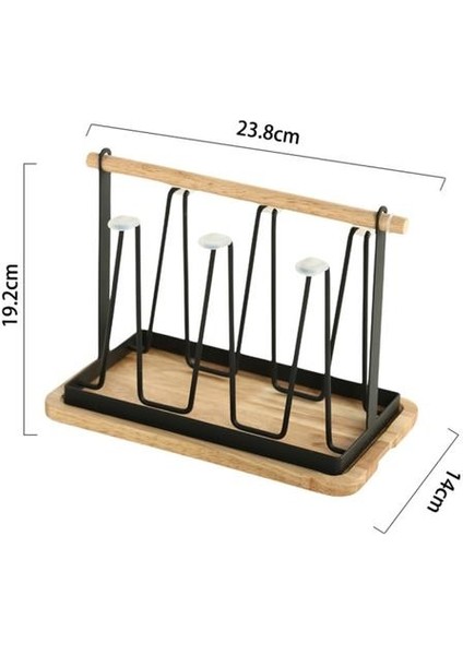 Ferforje Drenaj Kupası Tutucu 6 Kanca Cam Bardak Depolama Raf Oturma Odası Bardaklar Organizatör Raf Mutfak Aletleri Ev Aksesuarları | Raflar ve tutucular (Yurt Dışından)
