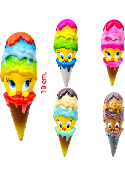 Tweety Sukuşi Büyük Boy Tweety Civciv Dondurma Squishy Yükseklik 19CM.