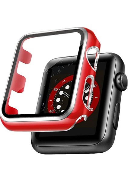 Apple Watch 38MM Star Kasa ve Ekran Koruyucu Kırmızı