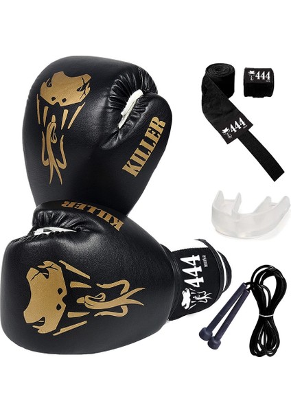 Kıller Boks Eldiveni Seti Boxing Gloves Boks Bandajı Boks Dişliği Atlama Ipi Kick Boks Eldiveni