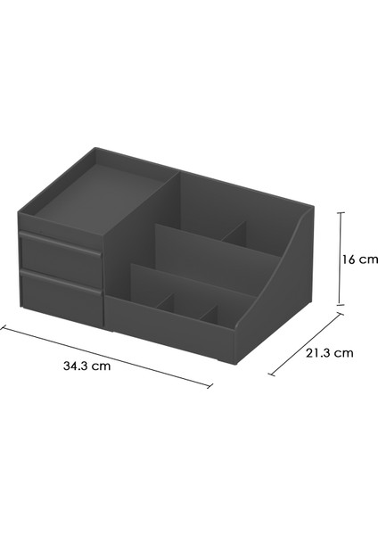 Makyaj Düzenleyici ve Kozmetik Saklama Kutusu Organizer 2'li Set