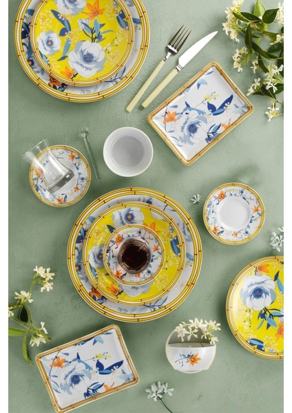 Flora 50 Parça Yemek ve Kahvaltı Takımı