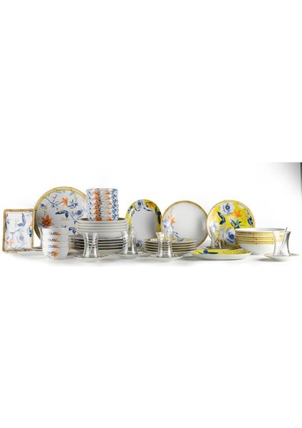 Flora 50 Parça Yemek ve Kahvaltı Takımı