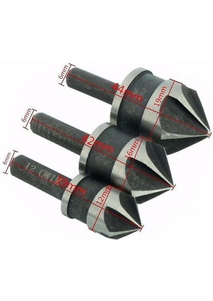 3 Hss Bıts Pah Kırma Kesici 6.35 12MM / 16MM / 19MM Yuvarlak (Yurt Dışından) modelleri