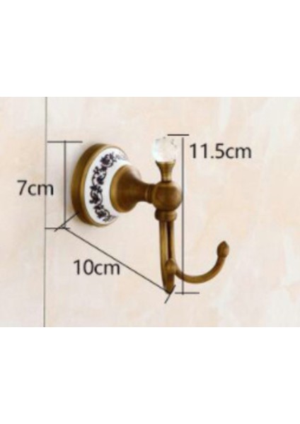 Antika Fırçalanmış Bakır Kristal ve porselen Baz Banyo Handware Banyo Havlu Raf Havlu Bar Kağıt Tutucu Sabunluk Kanca BS8005 | Kristal Kağıt Havlu Tutucu | Kristal Kristal Hooks (Yurt Dışından)