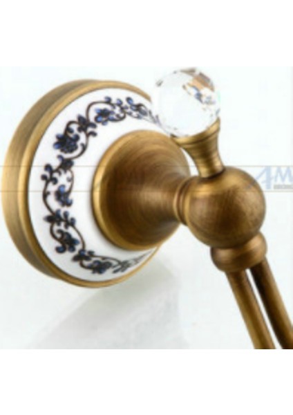 Antika Fırçalanmış Bakır Kristal ve porselen Baz Banyo Handware Banyo Havlu Raf Havlu Bar Kağıt Tutucu Sabunluk Kanca BS8005 | Kristal Kağıt Havlu Tutucu | Kristal Kristal Hooks (Yurt Dışından)