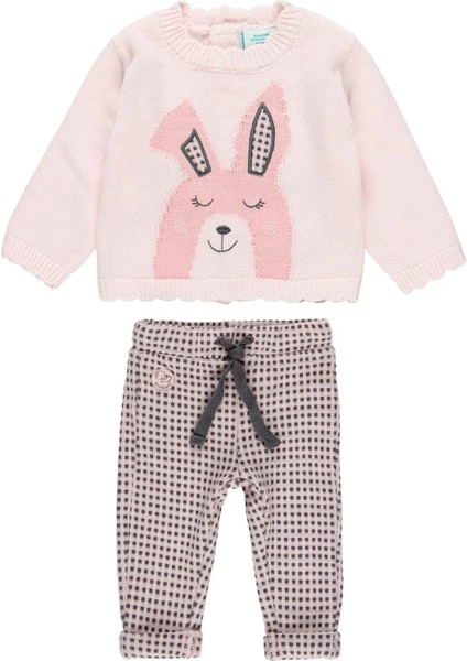 Kız Bebek Kazak Pantolon Set Pembe