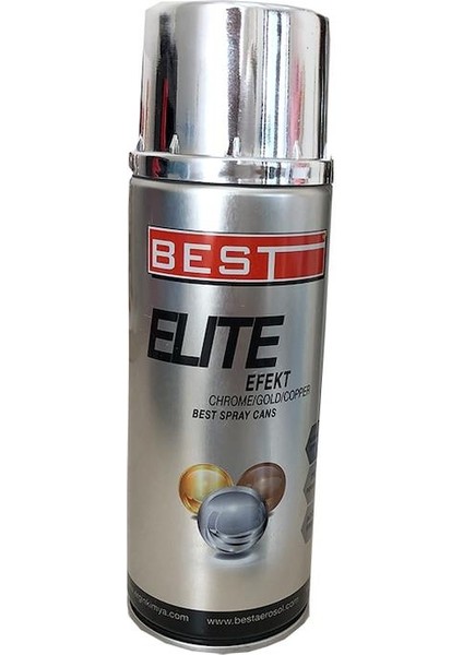 Best Elite Krom Efekt Sprey Boya Parlak Krom Sprey Boya 400 ml Hobi Boyası