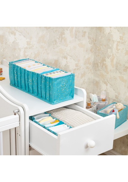 Baby Çok Amaçlı Akordeon Organize Bebek Odası Çekmece Düzenleyici (M) -Boy modelleri