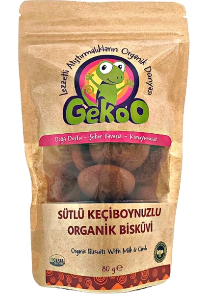 Organik Sütlü Keçiboynuzlu Bisküvi 80 gr