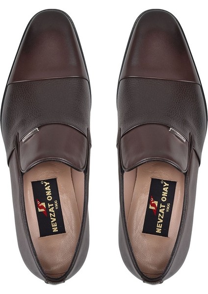 Koyu Kahverengi Kösele Erkek Ayakkabı -10634- modelleri