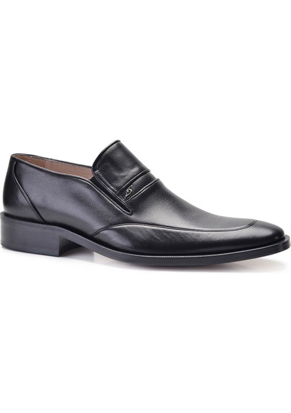 Siyah Klasik Loafer Kösele Erkek Ayakkabı -8926-