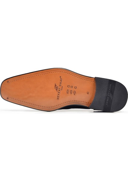 Siyah Klasik Loafer Kösele Erkek Ayakkabı -8926-