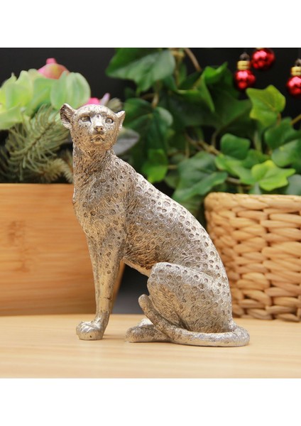 Dekoratif Leopar Biblo Açık Gümüş fiyatları