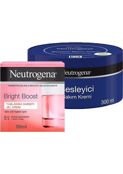 Bright Boost Jel Krem 50 ml ve Besleyici Bakım Kremi 300 ml