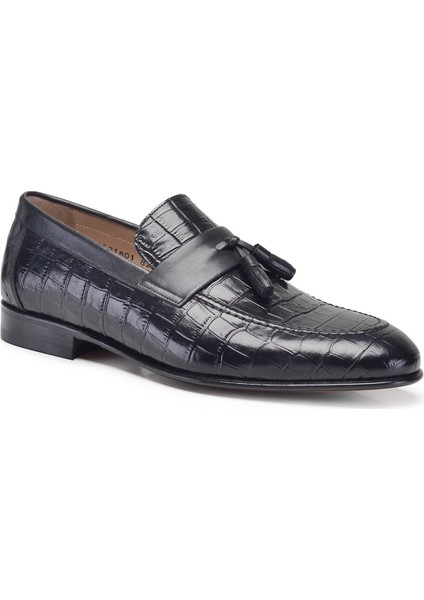 Siyah Klasik Loafer Kösele Erkek Ayakkabı -10936- fiyatları