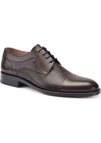 Kahverengi Klasik Bağcıklı Kösele Erkek Ayakkabı -10340- fiyatları