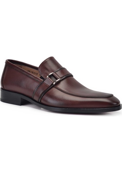 Kahverengi Klasik Loafer Kösele Erkek Ayakkabı -9047-