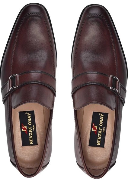 Kahverengi Klasik Loafer Kösele Erkek Ayakkabı -9047-