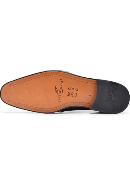 Kahverengi Klasik Loafer Kösele Erkek Ayakkabı -9047-