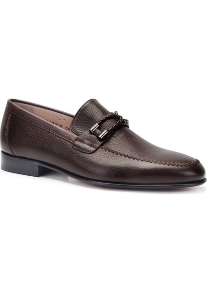 Kahverengi Klasik Loafer Kösele Erkek Ayakkabı -7164- fiyatları