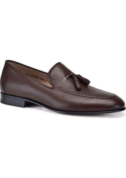 Kahverengi Klasik Loafer Kösele Erkek Ayakkabı -10819-