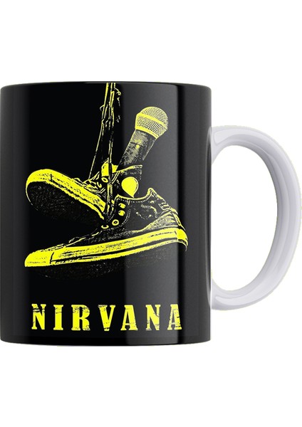 Nirvana Çift Taraflı Baskılı Beyaz Porselen Kupa