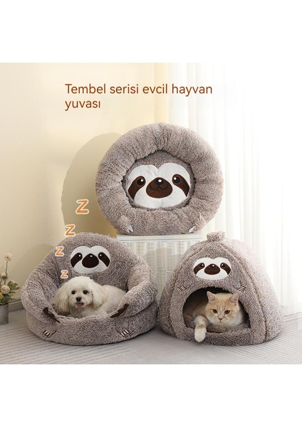 Evcil Hayvan Kumu Kabarık Yumuşak Kış Peluş Kedi Yatağı(Yurt Dışından)