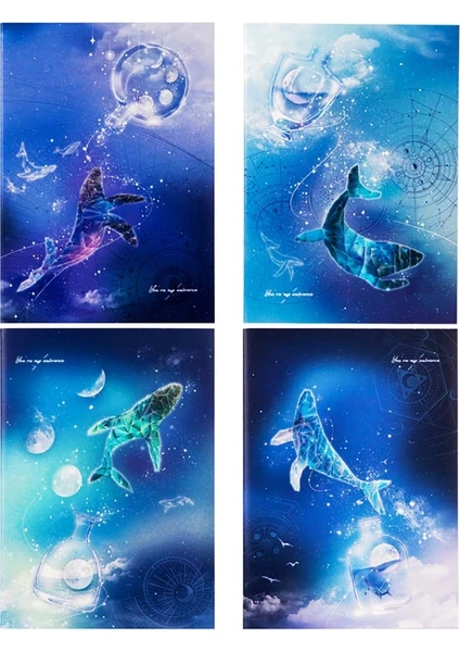 Notebook B5 40YP Whale Dream Defter QFB540