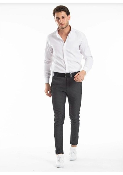 Italyan Kesim Slim Fit Erkek Keten PANTOLON-5419