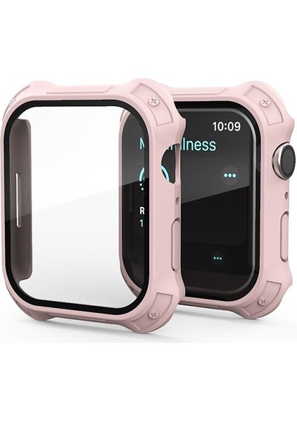 Apple Watch 8 45 mm Uyumlu Ekran Koruyucu Anti-Shock Kasa Koruma Mat Tasarım Tüm Gövde Kapak