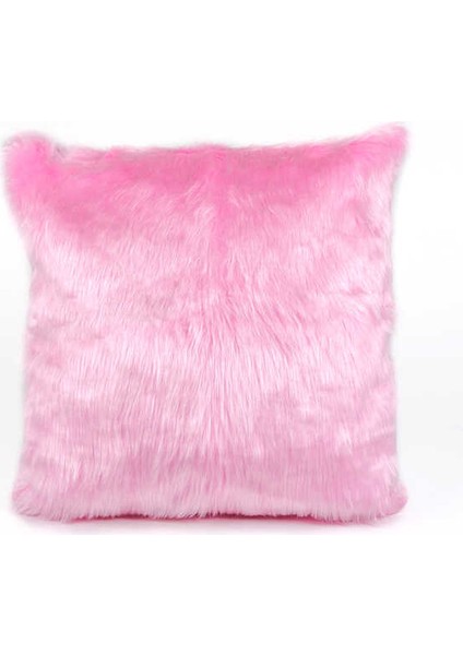 Peluş Kırlent Kılıfı - Pembe
