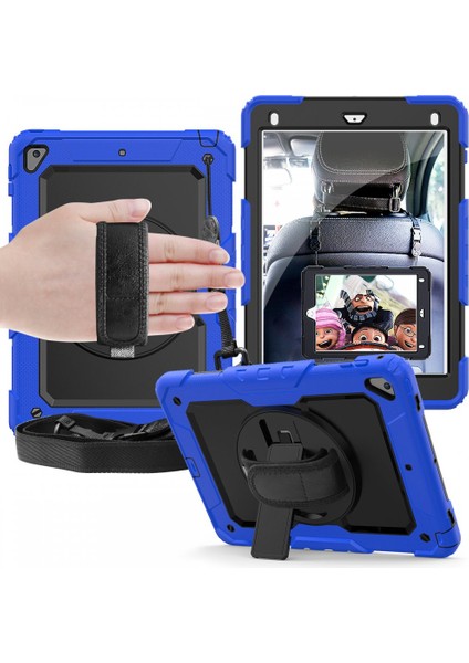 Apple iPad 9.7 (2018) Kılıf 360 Korumalı Askılı Standlı Tank Kapak Zipax-Azn-Pars