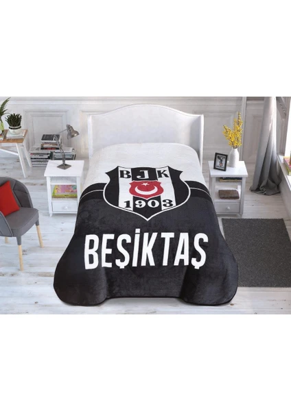 Beşiktaş 1903 Logo Lisanslı Yeni Sezon Tek Kişilik Battaniye