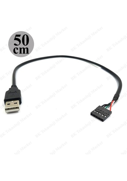 BK Teknoloji USB 2.0 A Erkek To 5pin Dişi Pcb Anakart Kablosu